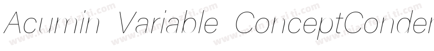 Acumin Variable ConceptCondensed Bl字体转换